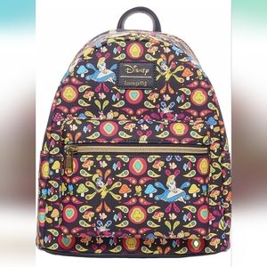 PU Alice in Wonderland Mushroom mini Backpack LOUNGEFLY